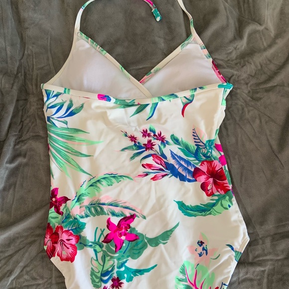 Old Navy, White and Floral One Piece, Size: 14Y - Picture 2 of 3